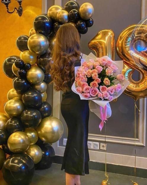 Gold Mylar Number 18 Balloon 40 inch, Number 18 Birthday Balloon - Image 4