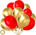 Red and Gold Balloons, 70 Pack 12 inch Metallic Gold and Helium Matte Red by LuhcXbs