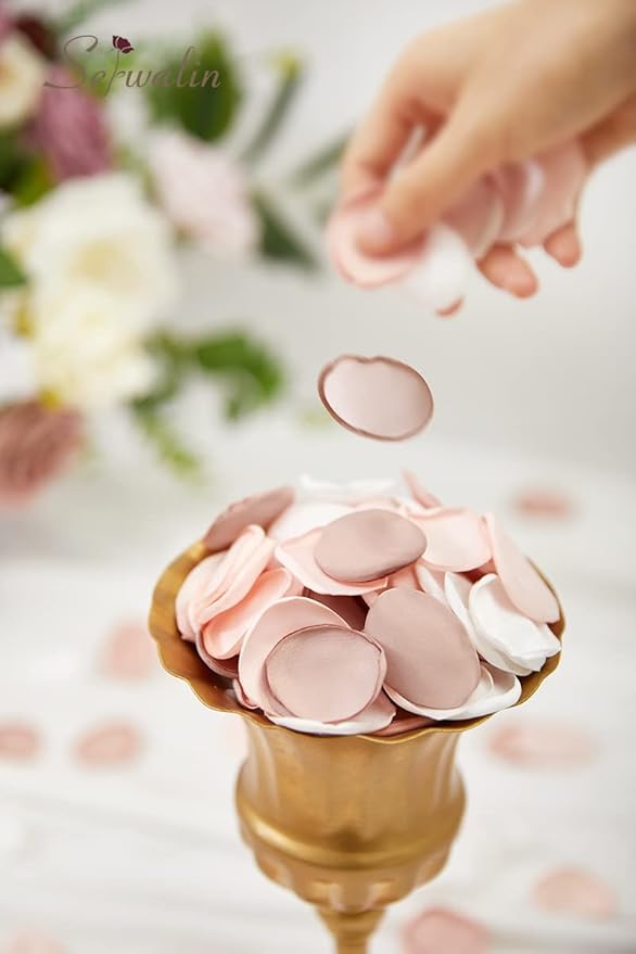 Serwalin 300Pcs Silk Rose Petals Artificial Flower Petals - Image 3
