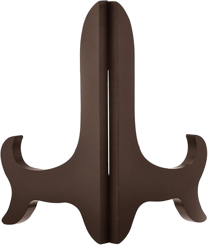 uxcell 5" Easel Plate Holder, Wooden Folding Display Stand Brown - Image 3