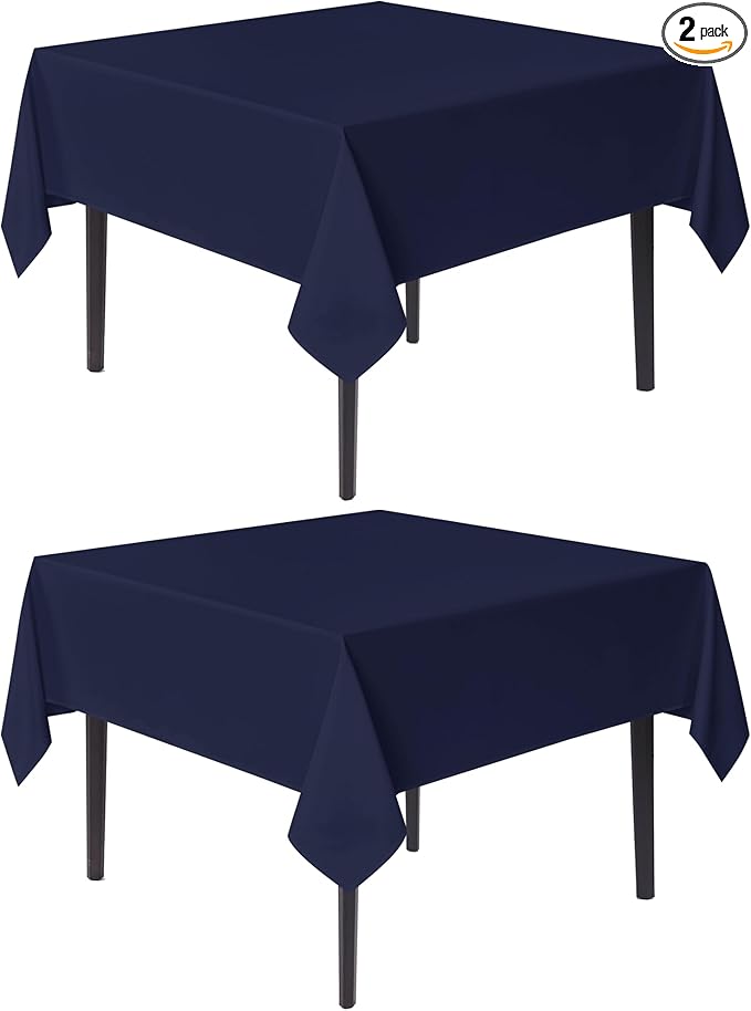 sancua Square Tablecloths 70x70 Inch, 2 Pack by sancua
