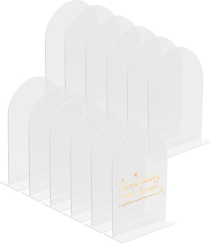 9 Pack Acrylic Wedding Signs 5 x 7 Inch DIY Blank Table Number - Image 8