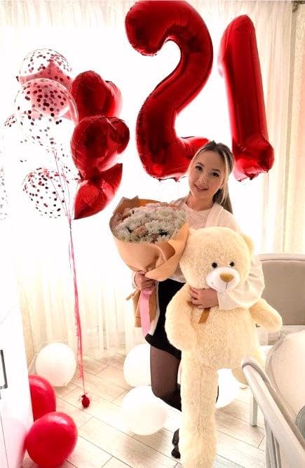 Red Number 1 Balloon 40 inch, Number 1 Birthday Balloon - Image 7