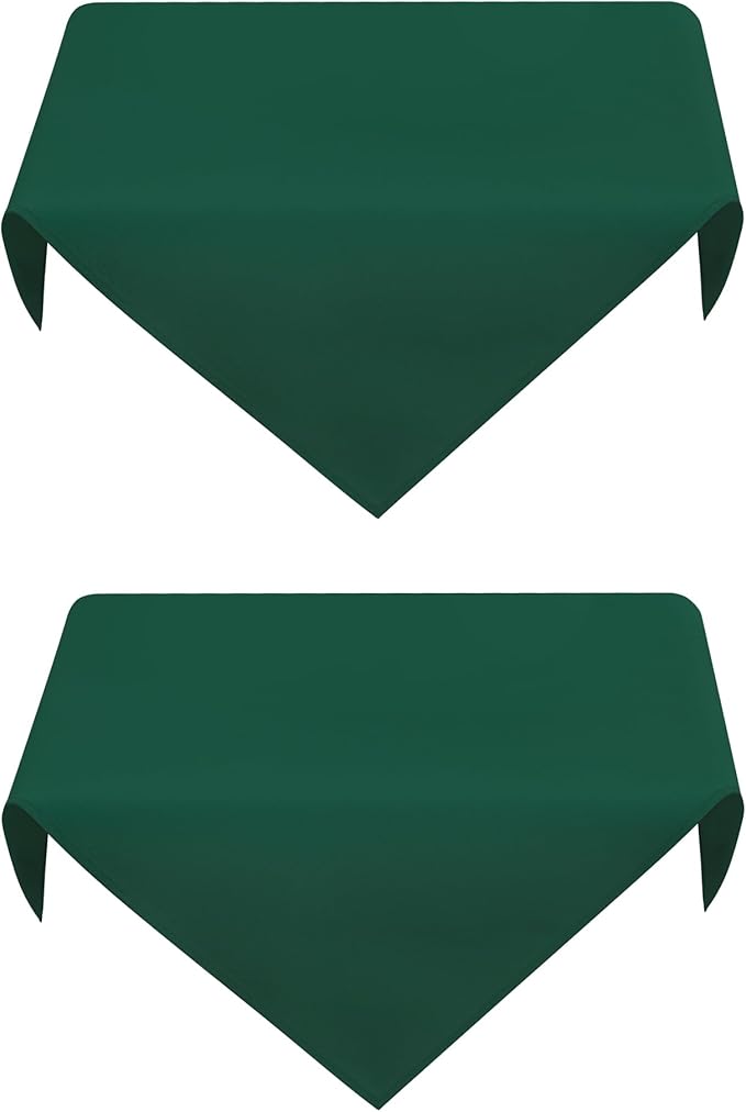 2 Pack Small Square Table Cloth 24X24 Inch Green Tablecloth Washable Polyester by mylacerhome