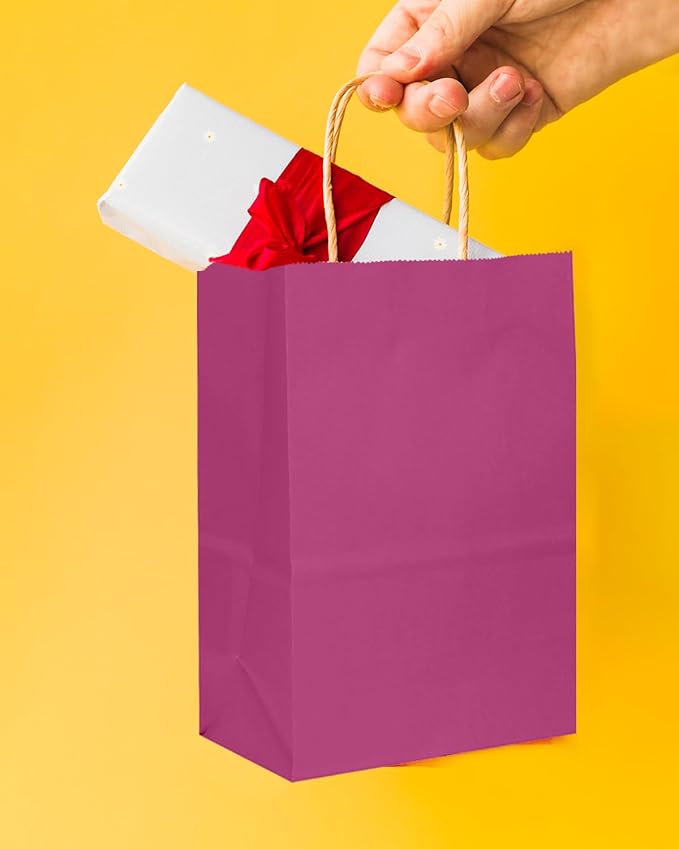 qiqee 24 Pcs Rosy Mini Paper Gift Bags - Image 5