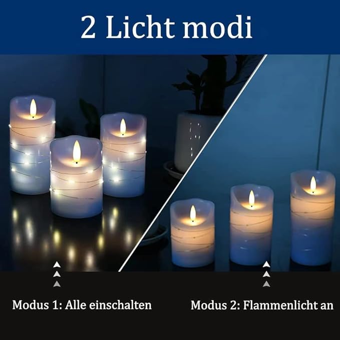 danip Sky Blue LED Flameless Candle - Image 4
