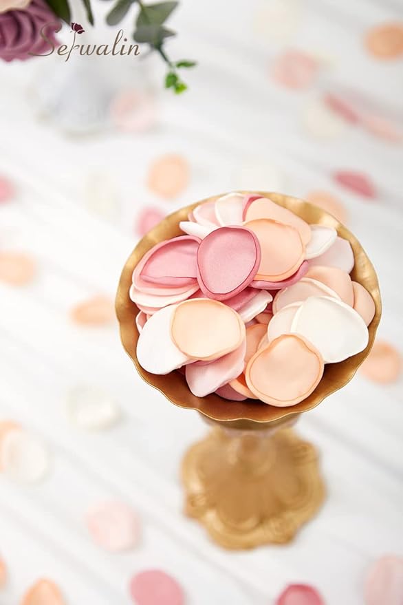 Serwalin 300Pcs Silk Rose Petals Artificial Flower Petals - Image 3