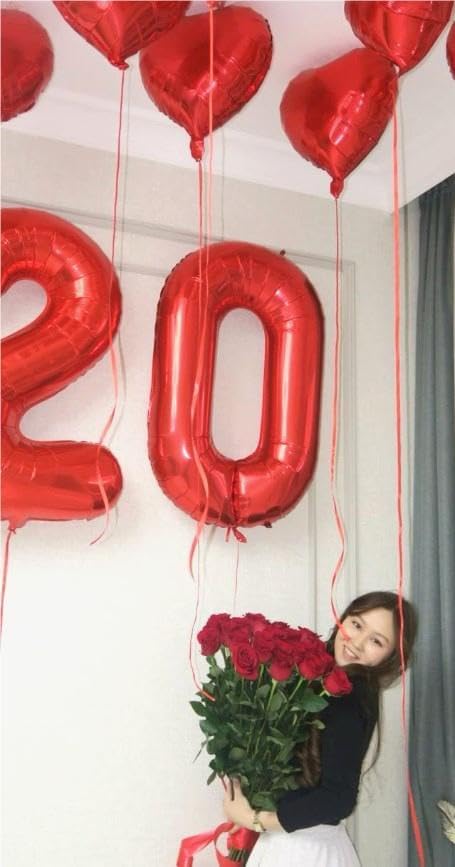 Red 40 Inch 0 Number Balloons, 0 Decorations - Image 6