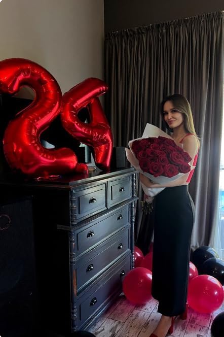 40 Inch Big Red Number 2 Balloon Birthday Decoration, Number 2 Helium Balloon - Image 5