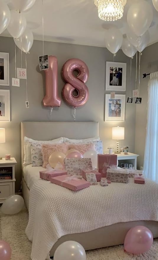 Helium Foil Pearlescent Pink Number 8 Balloon 40 Inch, Mylar Eight Numbers 8 18 - Image 7