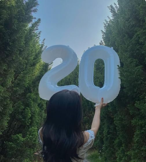 White 40 Inch 0 Number Balloons, 0 Decorations - Image 4