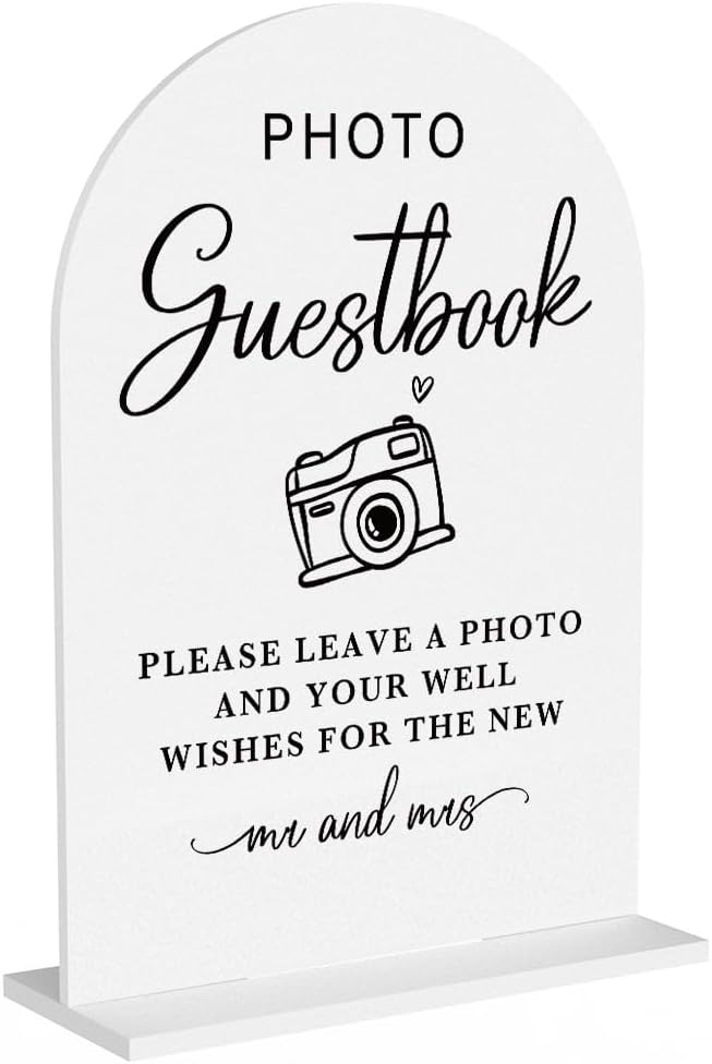 Acrylic Wedding Sign Photo Guestbook Sign by KongMoTree