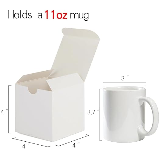 MESHA Gift Boxes 4x4x4'' 800 Pack White, Small Cardboard Gift Box - Image 2