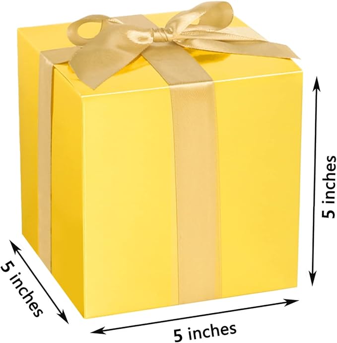 COTOPHER Small Gift Boxes 25 Pack 5x5x5 inches Gold Gift Boxes - Image 5