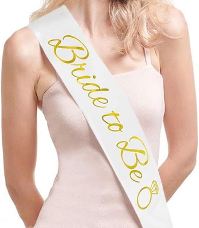 4PCS Bachelorette Blue Sash and Veil - Image 7