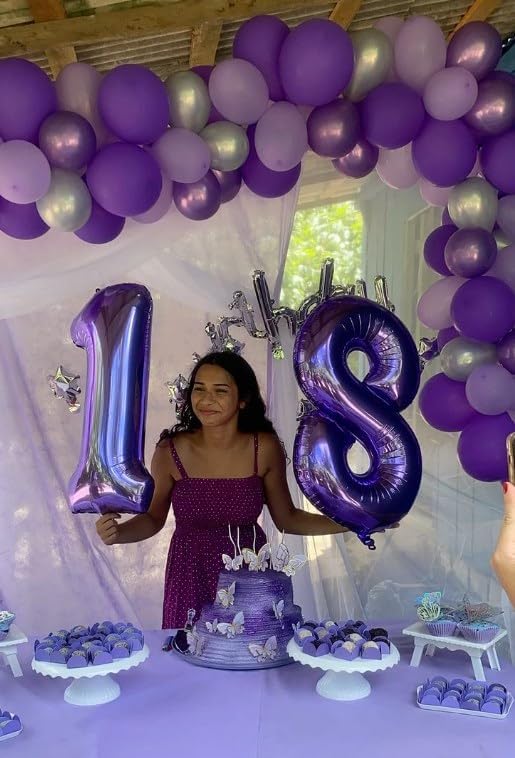 Purple Number 8 Balloon - Image 8