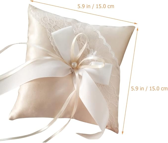 LUOZZY Wedding Ring Bearer Pillow Cushion - Image 2