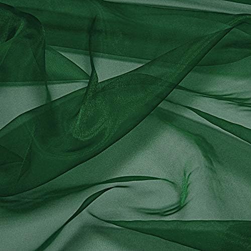 VDS Hunter Green Organza Fabric, 100 Yards Continuous, 45” Wide, Wedding Party - Image 8