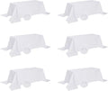 Fokitut 6 Pack Waterproof Rectangle Tablecloth, 90x156 Inch, Stain Resistant by BalsaCircle