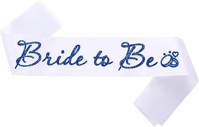 White Bride to Be Sash for Bridal Shower Bachelorette Party Wedding Hen Party by Unknown