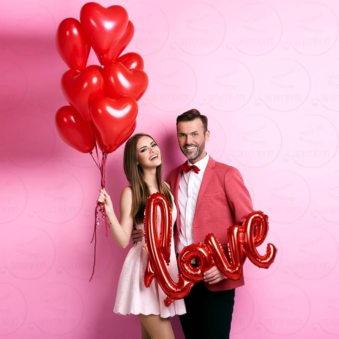 AFTERLOON® Biodegradable Balloons 24 pcs Pastel Pink 10 Inch Heart Shaped - Image 5