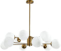 KCO Lighting 12-Light Glass Globe Sputnik Chandelier Light Fixture Mid Century by KCOLighting