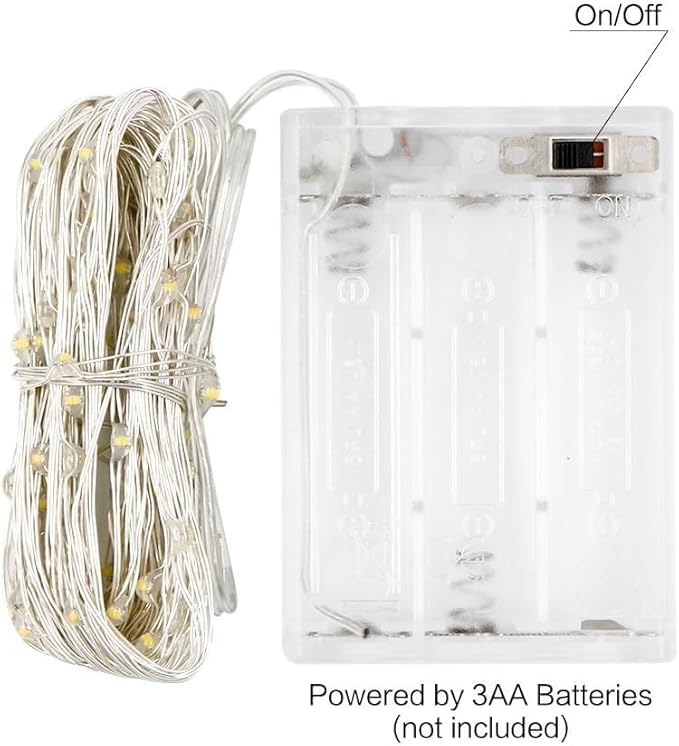 ANJAYLIA 4 Pack Fairy Lights 16.4ft 50 LED String Lights Battery Operated Mini - Image 6