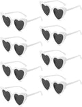 8 Pack Heart Sunglasses Vintage Cat Eye Heart Glasses Retro Bachelorette Bride by Ricawa