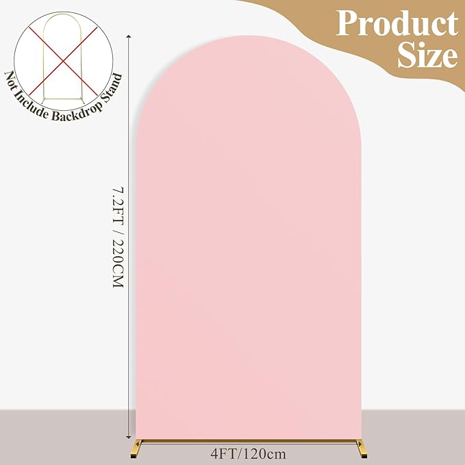Ledido Wedding Arch Backdrop Cover 7.2FT Arch Covers Fitted Stretchy Spandex - Image 2