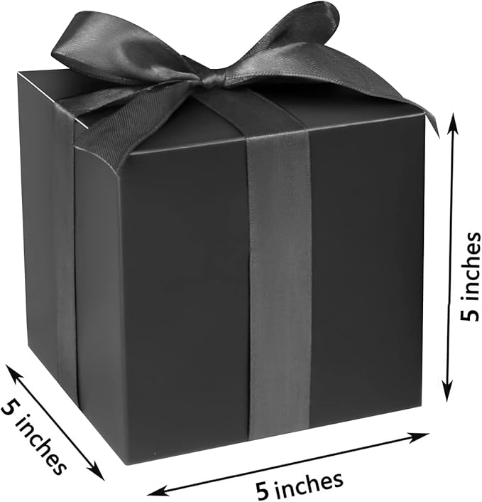COTOPHER Small Gift Boxes 25 Pack 5x5x5 inches Black Gift Boxes - Image 5