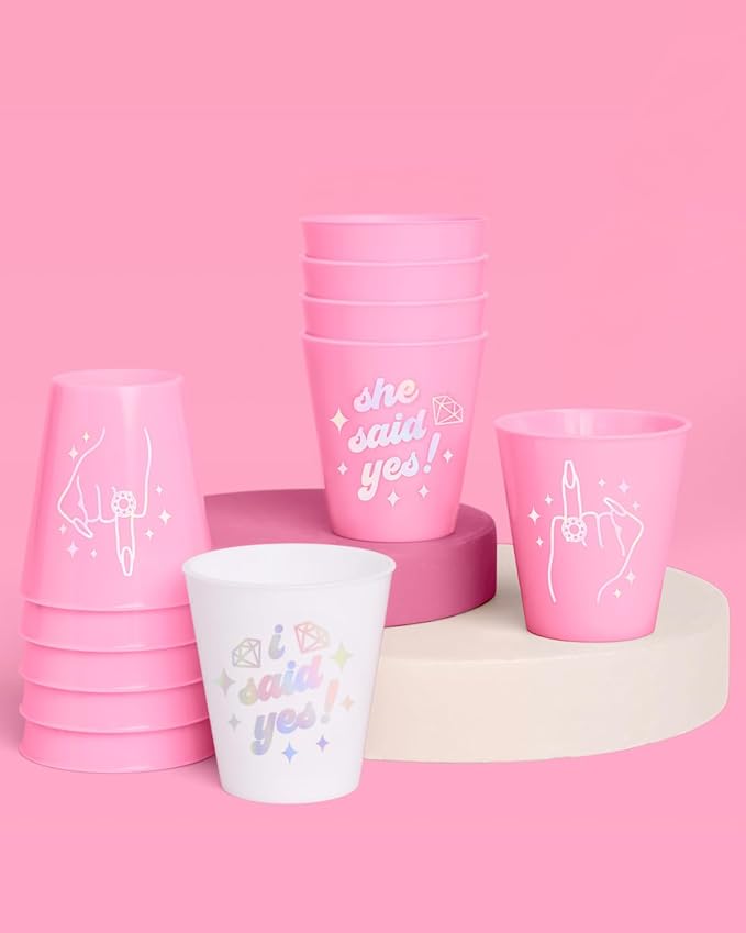xo, Fetti Pink She Said Yes Shot Glasses - Image 4