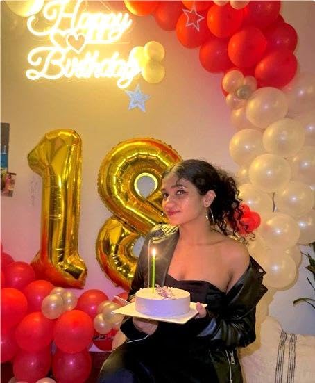 Gold Mylar Number 18 Balloon 40 inch, Number 18 Birthday Balloon - Image 6