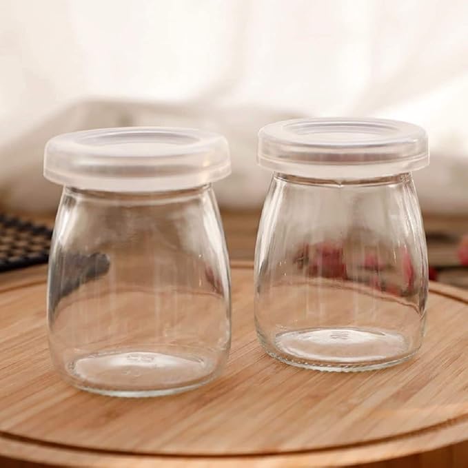 6 Pcs Yogurt Pudding Jars Bottles - Image 2