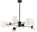 KCO Lighting Black Sputnik Chandelier Ceiling Mount 8-Light Glass Globe Sputnik by KCOLighting