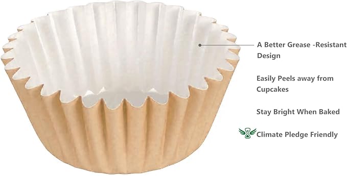 Caperci Heavy Duty Standard Natural Cupcake Liners 150 Counts - Image 3