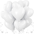 White Heart Foil Balloons, 18 Inch, Baby Shower, Graduation Party Decorations by TAOYE