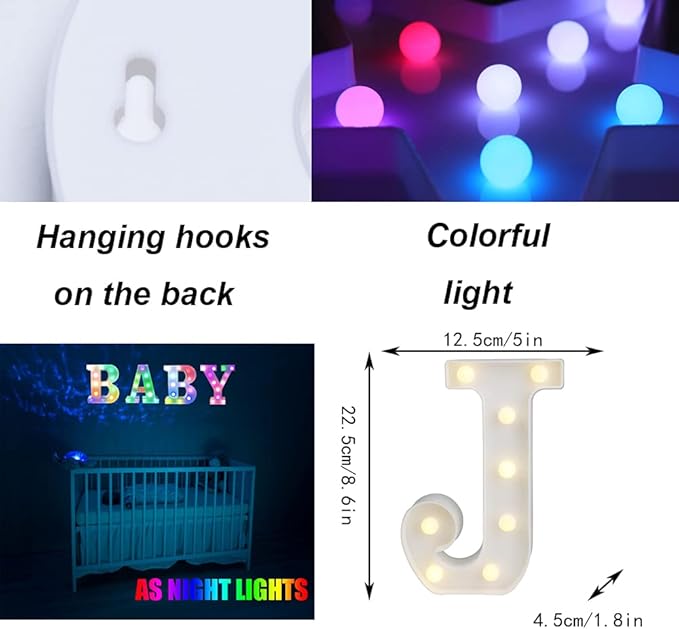 Light Up Colorful LED Marquee Letter lights, 18 Colors Changing Alphabet - Image 6