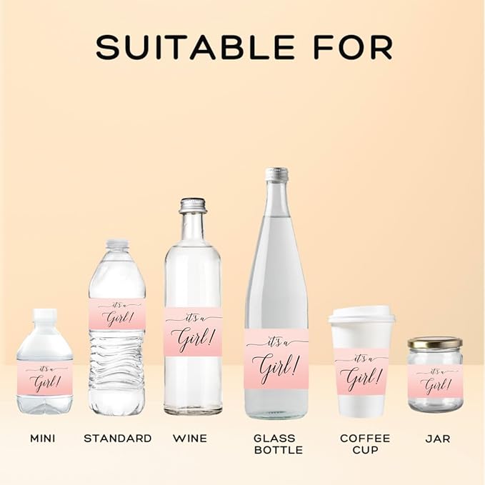Andaz Press Blush Pink Rose Elegant Party Baby Shower Collection, Waterproof - Image 4