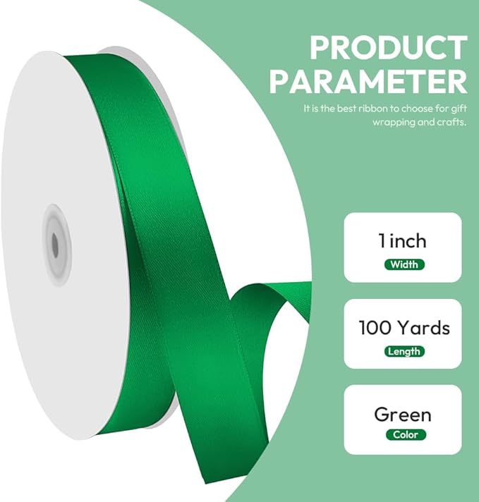 1" x 100 Yards Satin Ribbon - Image 2