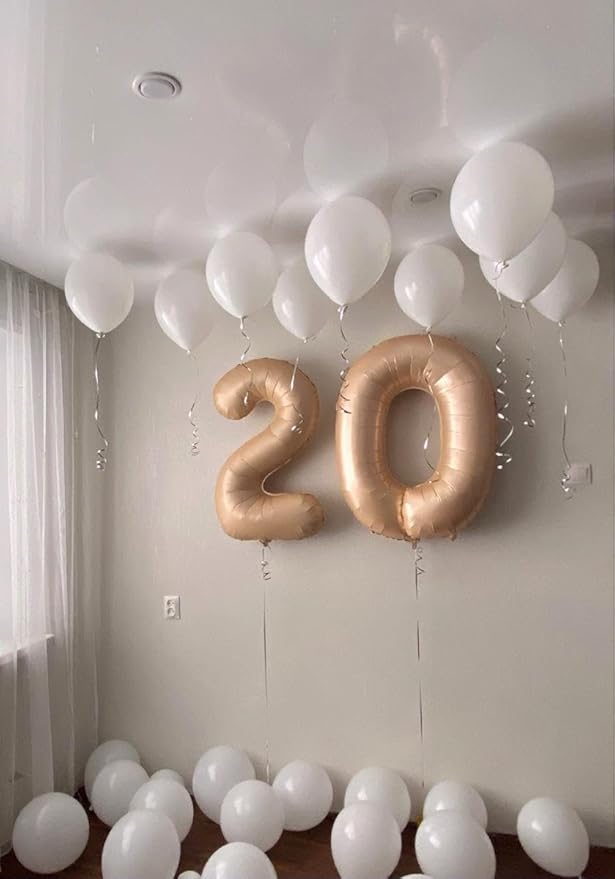 Light Brown Helium Number Balloon 40 Inch, Giant Foil Light Brown Number 0 - Image 7