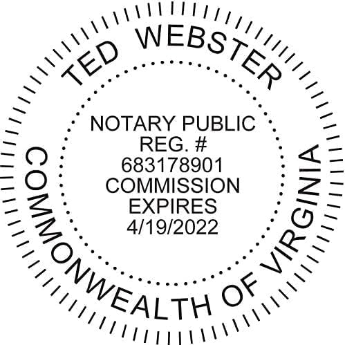 MaxMark Round Notary Pre-Inked Stamp by Maxmark
