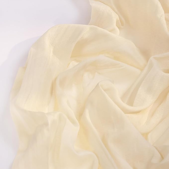 Beige Cheesecloth Table Runner 12 Pack Fall Table Runners 120 Inches Boho Gauze - Image 3