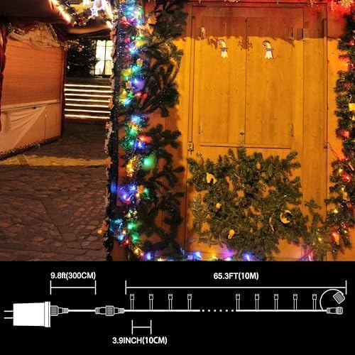 LAMPHOME 100 LED Easter String Lights, 33 FT Colorful Connectable Waterproof - Image 6