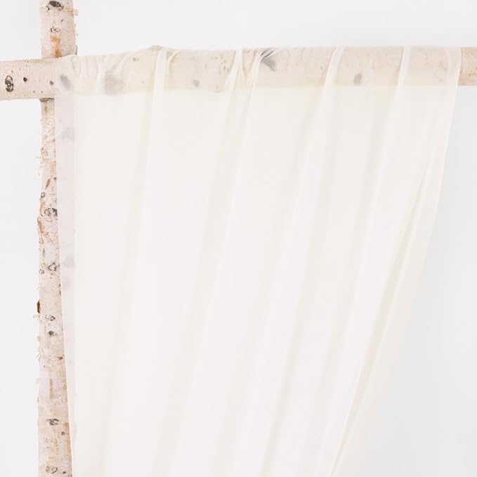 MLMW Wedding Arch Draping Fabric 1 Panel 29" x 20Ft Ivory Sheer Wedding Arch - Image 5