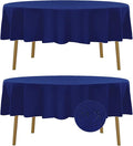 Fokitut 2 Pack Waterproof Round Tablecloth, 70 Inch, Stain Resistant and by BalsaCircle