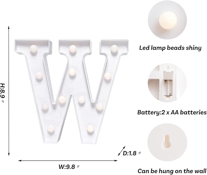 Foaky LED Letter Lights Sign Marquee Light Up Letters Sign - Image 3