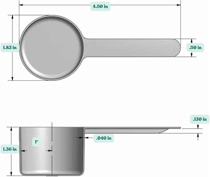 50 mL Long Handle Scoop for Measuring Coffee, Pet Food, Spices and Other Dry - Image 2