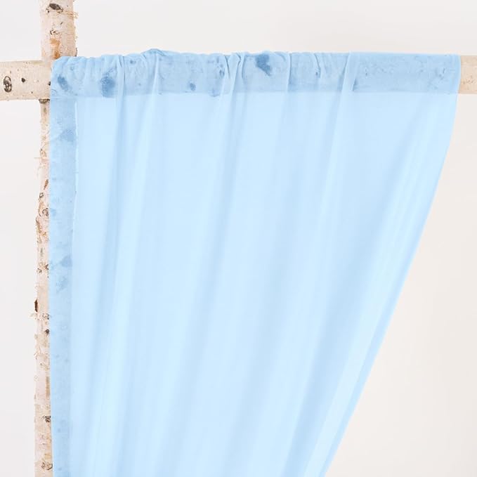 MLMW Wedding Arch Draping Fabric 1 Panel 29" x 20Ft Easter Light Blue Sheer - Image 2