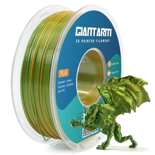 GIANTARM Dual Color PLA Filament, Silk PLA Filament 1.75mm +/-0.02mm, 1KG Spool - Image 6