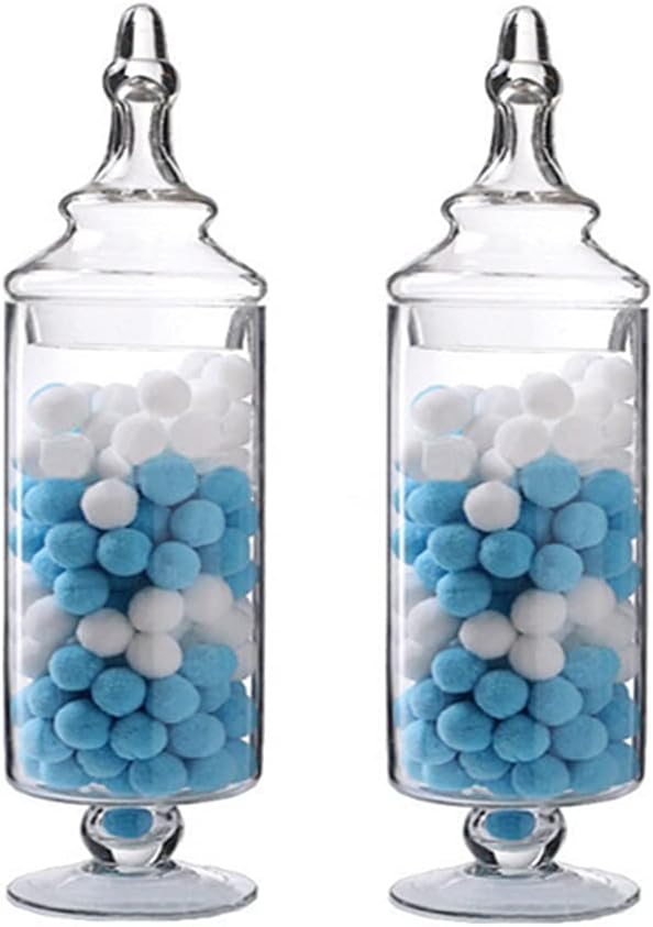 Glass Apothecary Jars Clear Elegant Decorative Buffet Jars Wedding Candy by Livejun